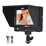 VILTROX DC-70EX 7' 4K HD 1024x600 HDMI/SDI/AV Input Output Camera Video LCD Monitor Display for DSLR, with hot Shoe Adapter