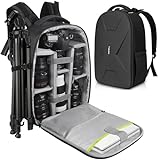 Endurax Camera Bag Professional Camera Backpack DSLR SLR Mirrorless Photography Backpack Case Laptop Comparment Hardshell Protection Tripod Holder