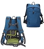 YuHan Multi-function Waterproof Anti-shock SLR/ DSLR Camera Backpack with 15-Inch Laptop Rucksack Inner Padding, Large, Blue