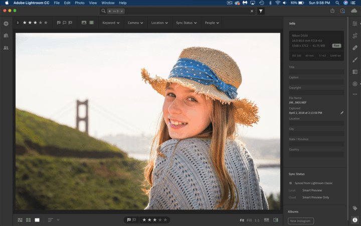 How to select multiple photos in Lightroom CC in Filmstrip View